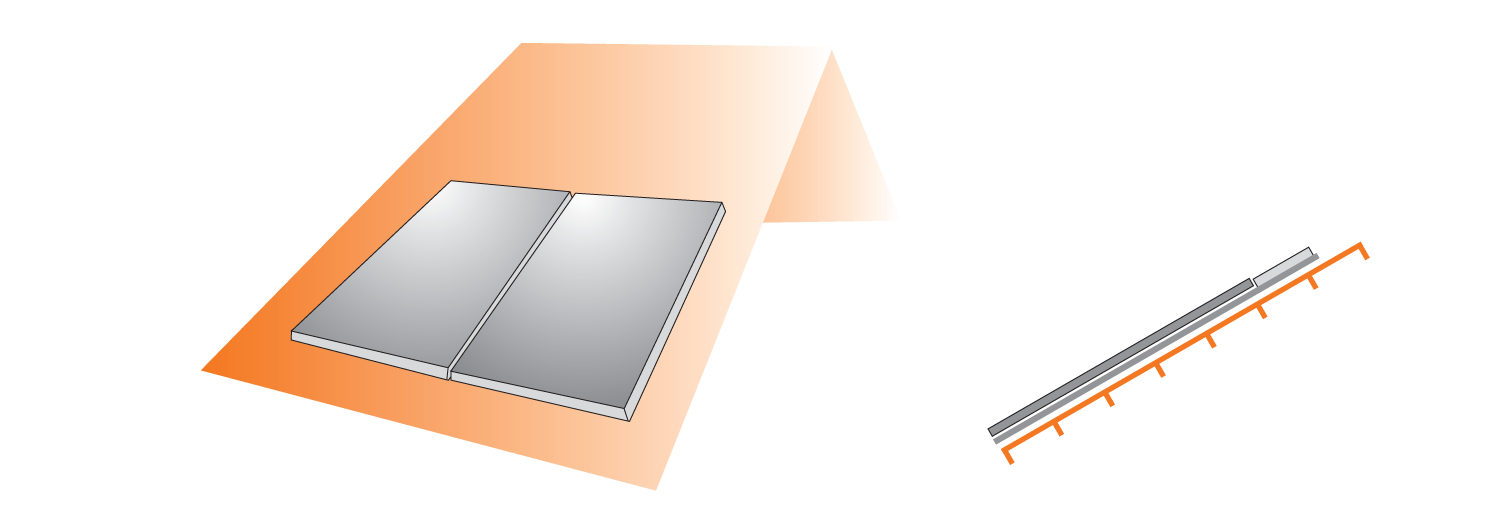 Parallel structure A18 for south facing roof, vertical