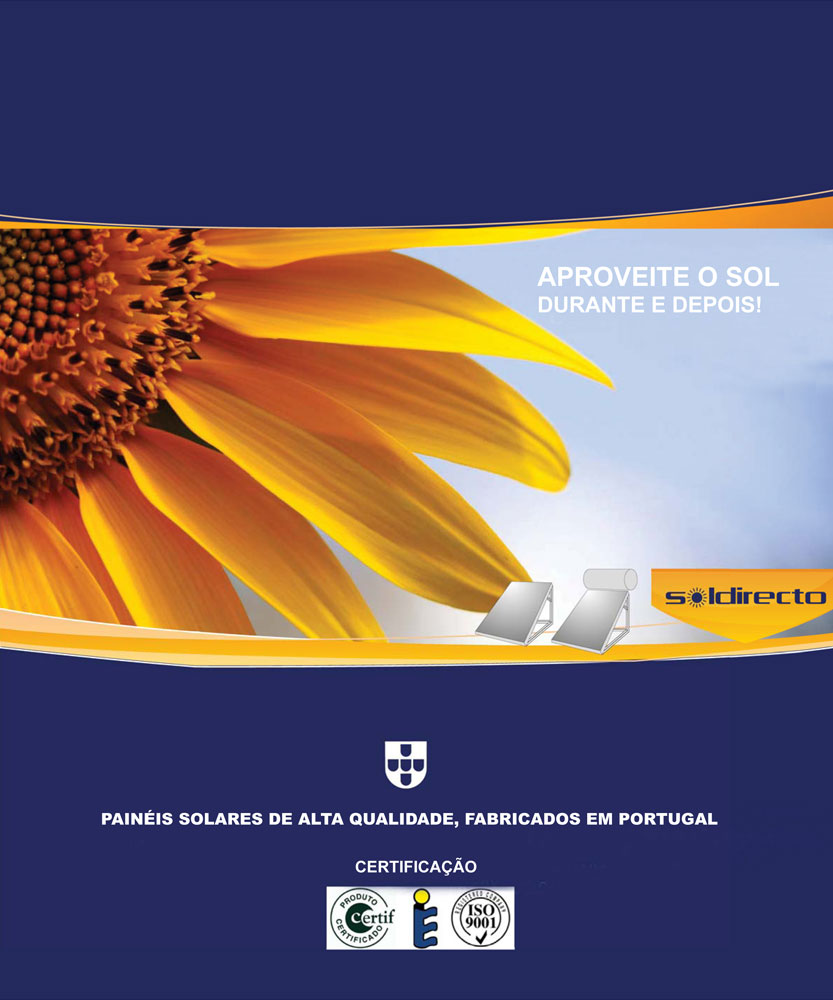 Marca de Presentación Soldirecto. El panel solar fabricado en Portugal, con materiales de primera calidad.